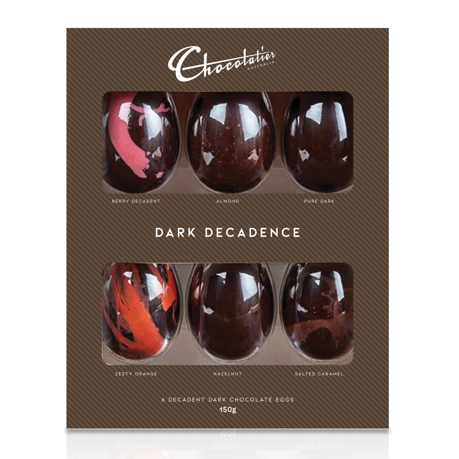 Chocolatier Decadence Dark Egg Selection 6 Pack 150g
