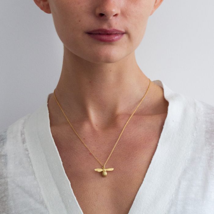 Baby bee necklace by Alex Monroe - Gold Plate