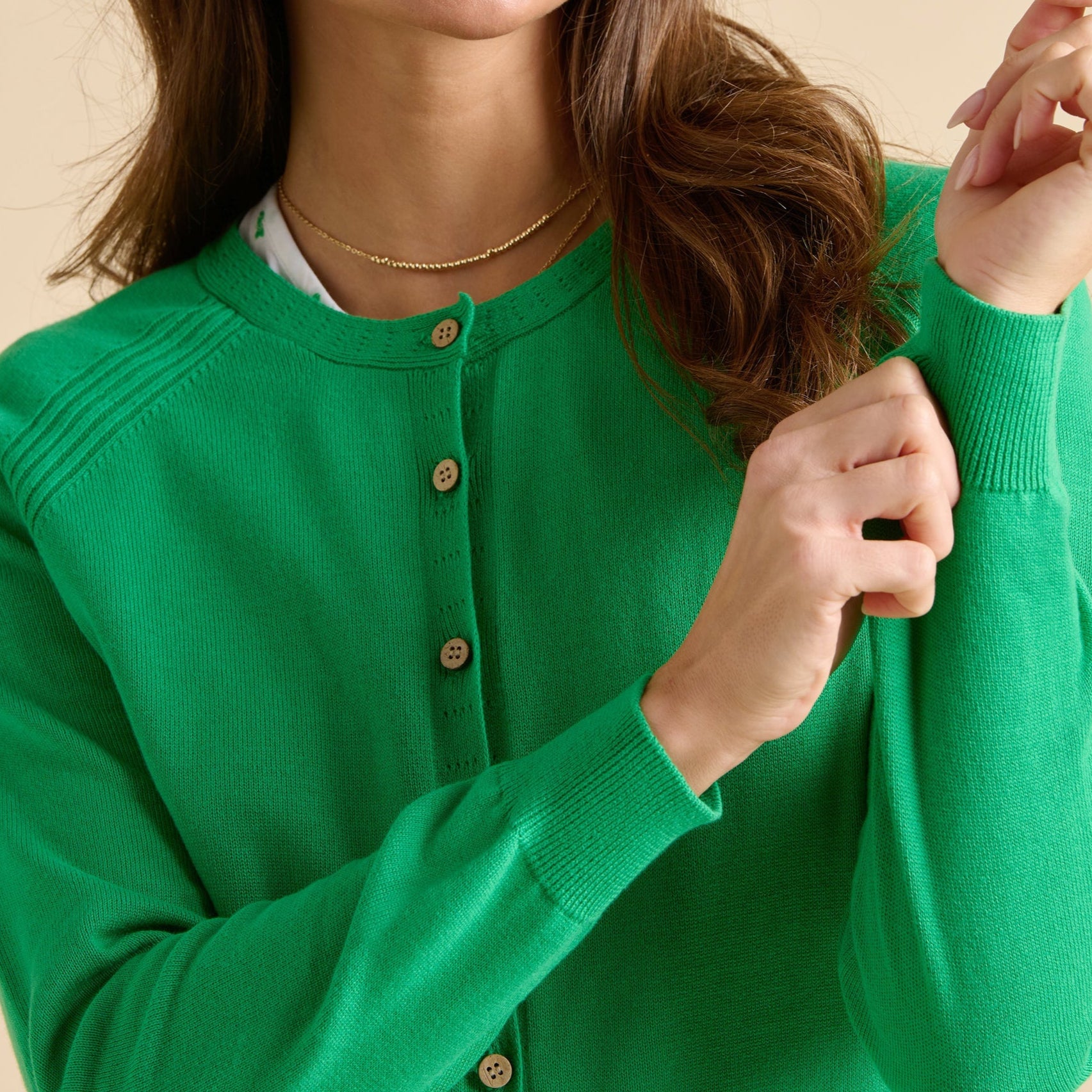 Kelly Green Classic Cardigan