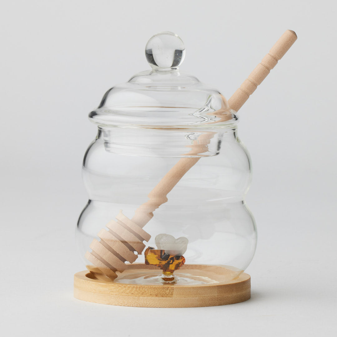 Beehive Honey Jar with Dipper by Pilbeam