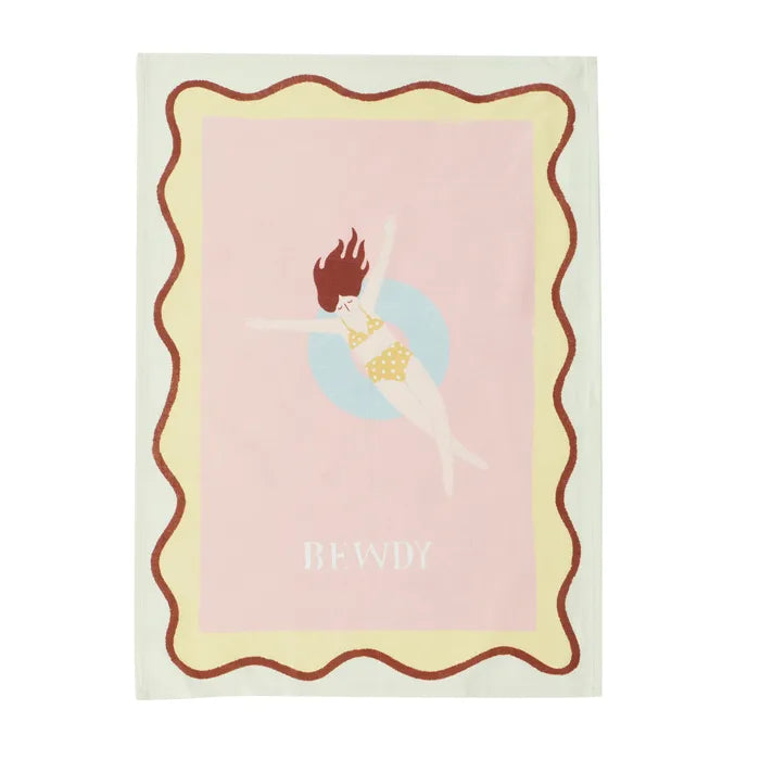Bewdy Cotton Tea Towel 50x70cm Pink by Coast to Coast