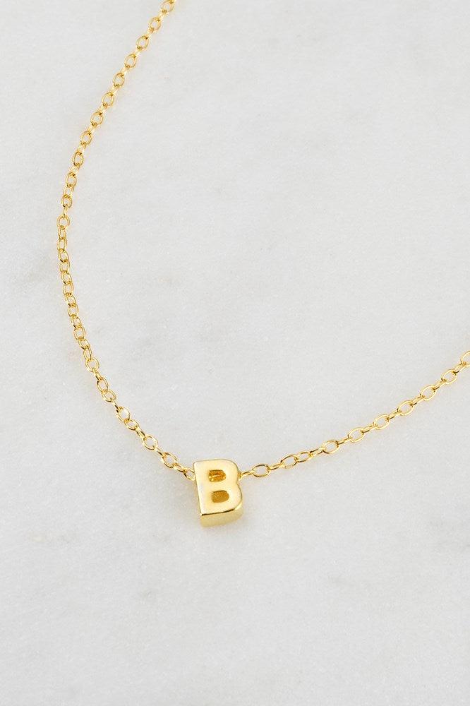 Letter Necklace B by Zafino- Gold