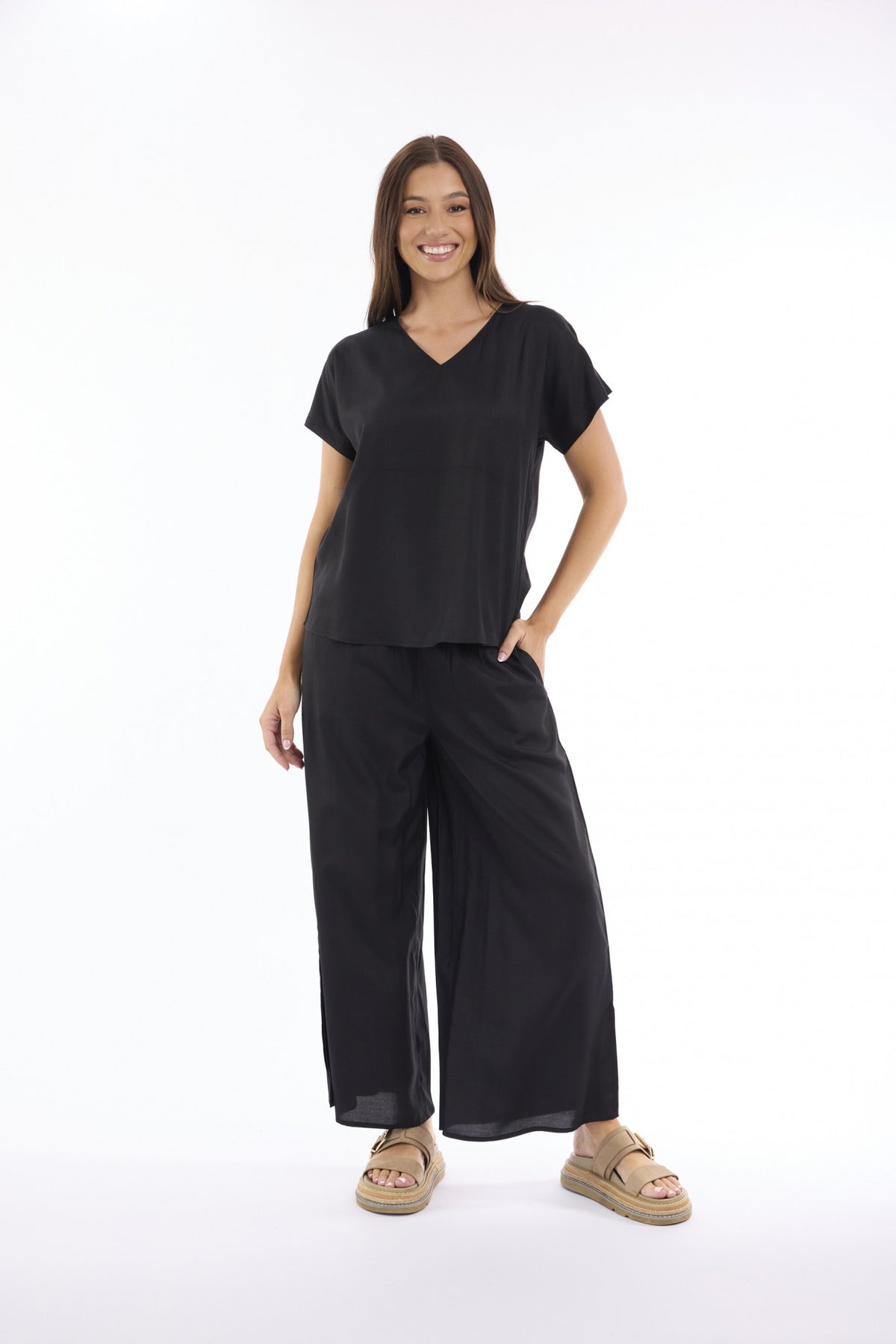 Lux Top V Neckline Short Sleeve by Escape