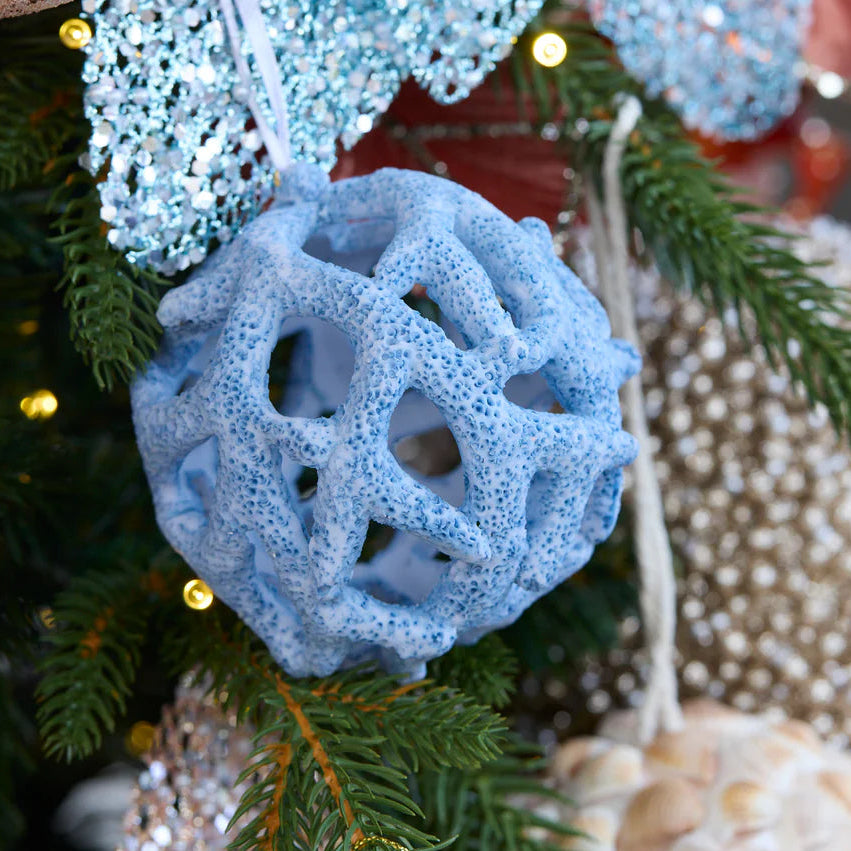 Blue Coral bauble by Holly and Ivy