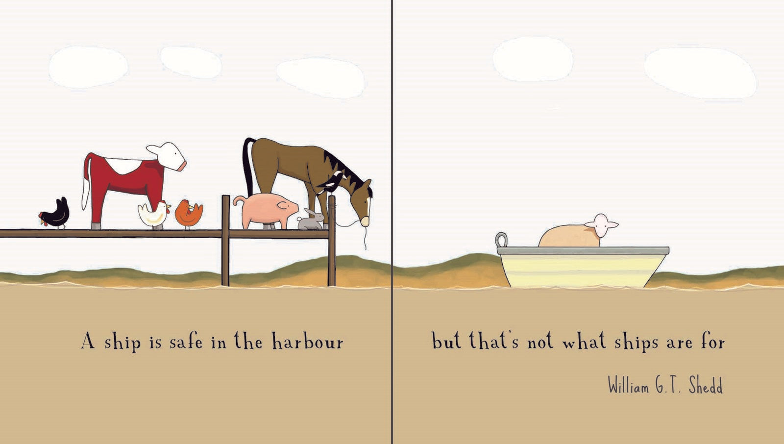 Be Brave soft cover quote book by Red Tractor Designs