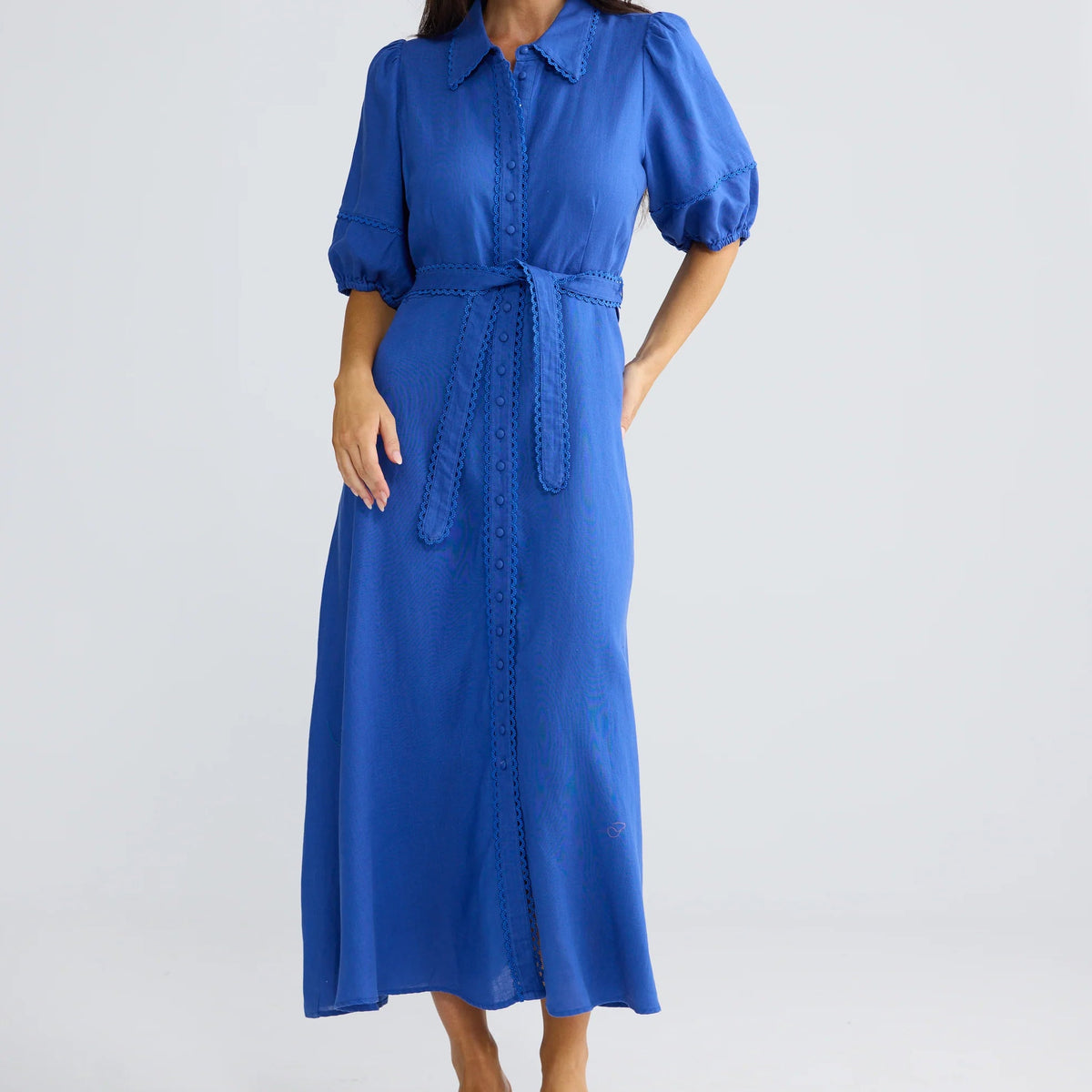Brynn Midi Dress by Brave & True - Cobalt