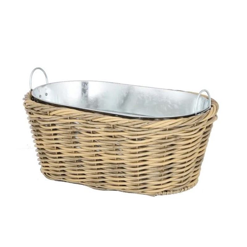 Bubbles Rattan Cooler 43x28x18cm Natural by Coast to Coast