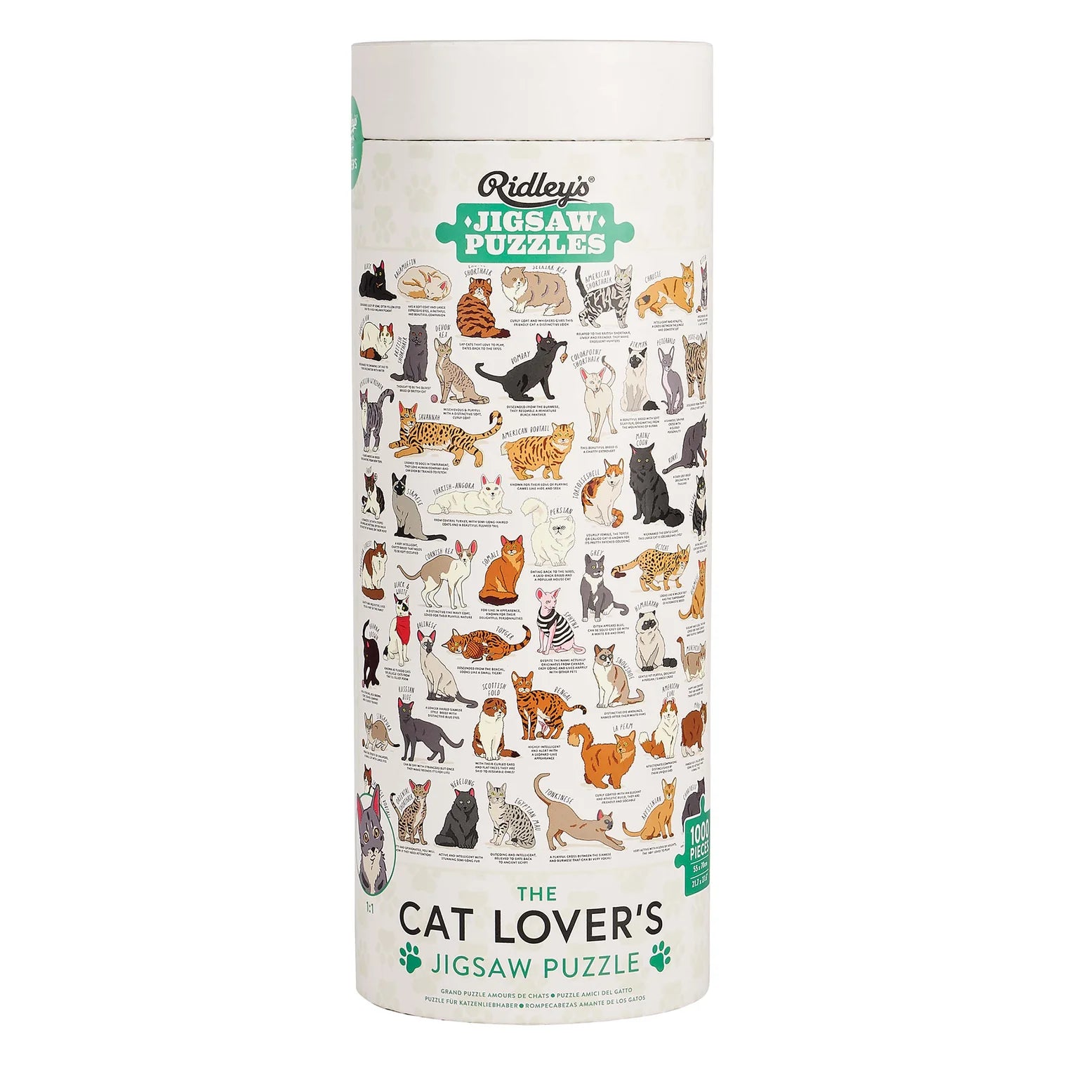 Ridleys Cat Lover's 1000 Piece Jigsaw Puzzle Multi-Coloured by Isalbi