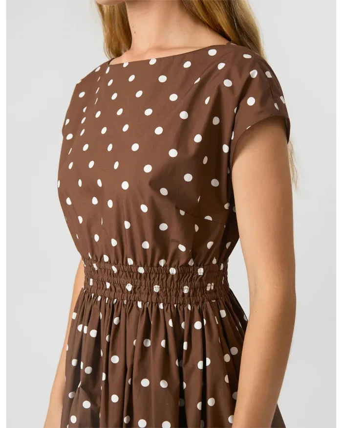 Dion dress by Stella + Gemma - Chocolate spot