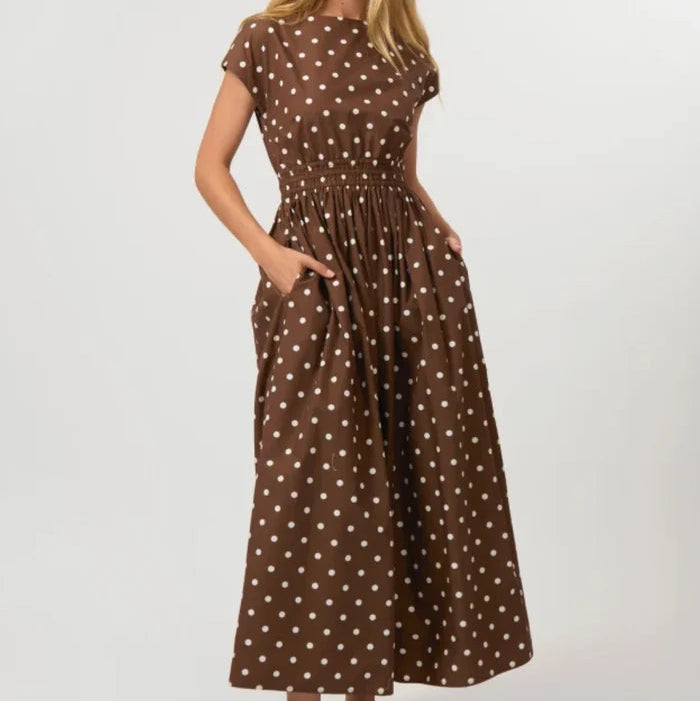 Dion dress by Stella + Gemma - Chocolate spot