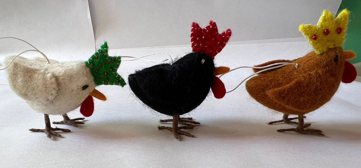 Black Chook (We 3 Kings) Christmas ornament by red Tractor Designs
