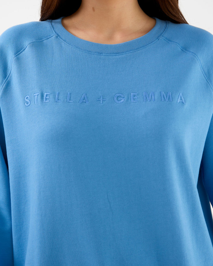 Classic Logo Sweater by Stella & Gemma - Sky - Stella & Gemma