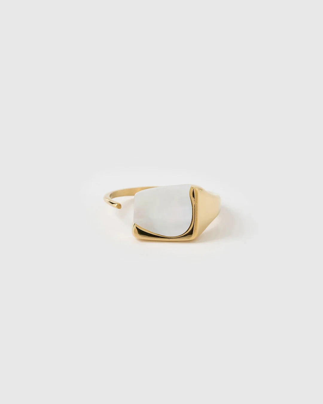 Cleo Gold and Mother of Pearl Ring by Arms of Eve