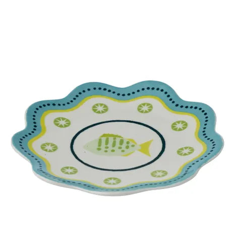 Colin Ceramic Plate 16x16cm Green by Coast to Coast