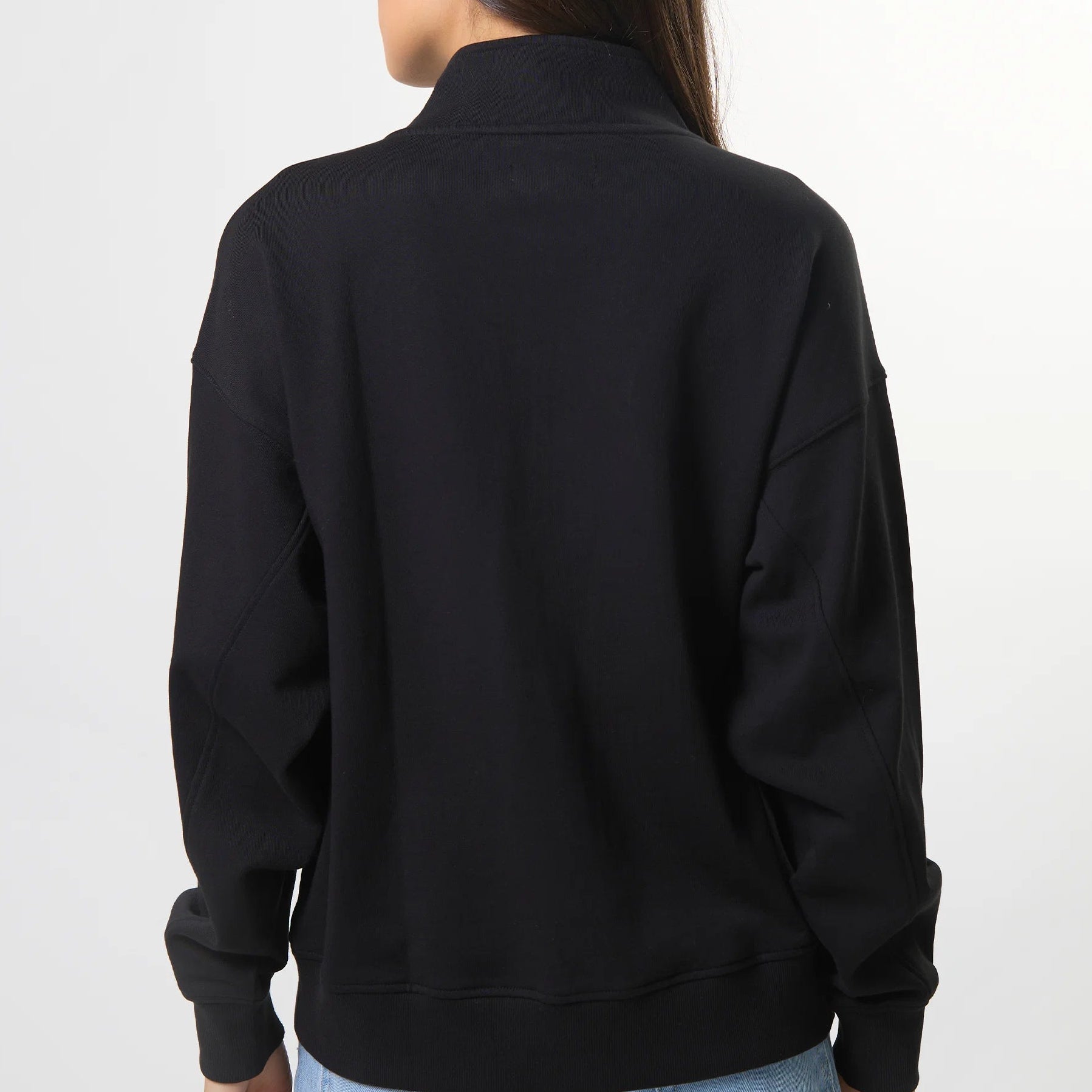 Core 1/4 Zip Sweat - Black by Stella + Gemma