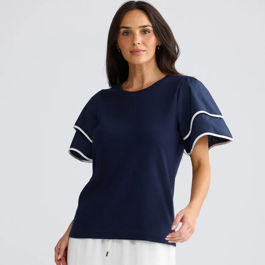 Courtney tee by Brave & True - Navy