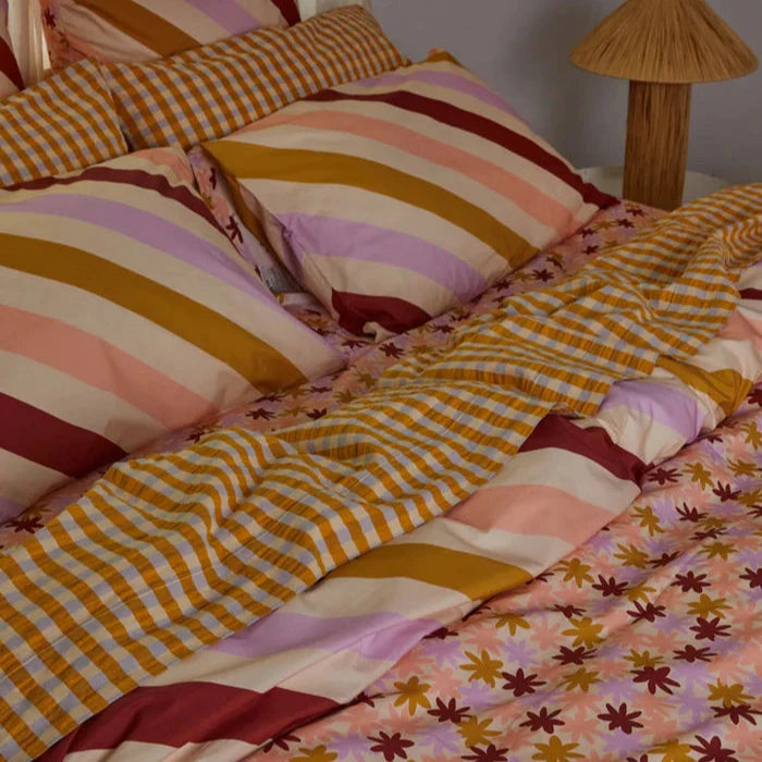 Crimson Maypole Quilt Cover Double by Mosey Me (Copy)