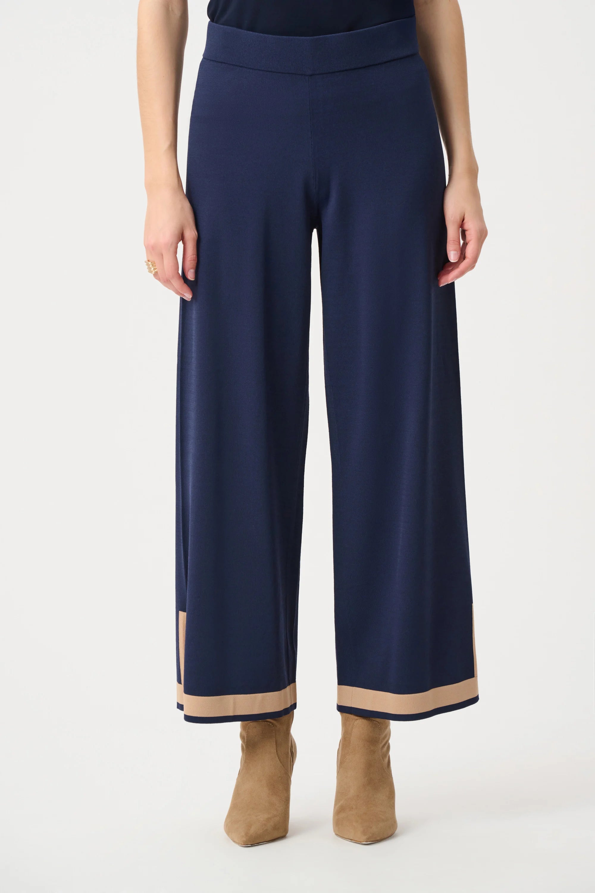 Sweater Knit Colour Block Culotte Pants by Joseph Ribkoff