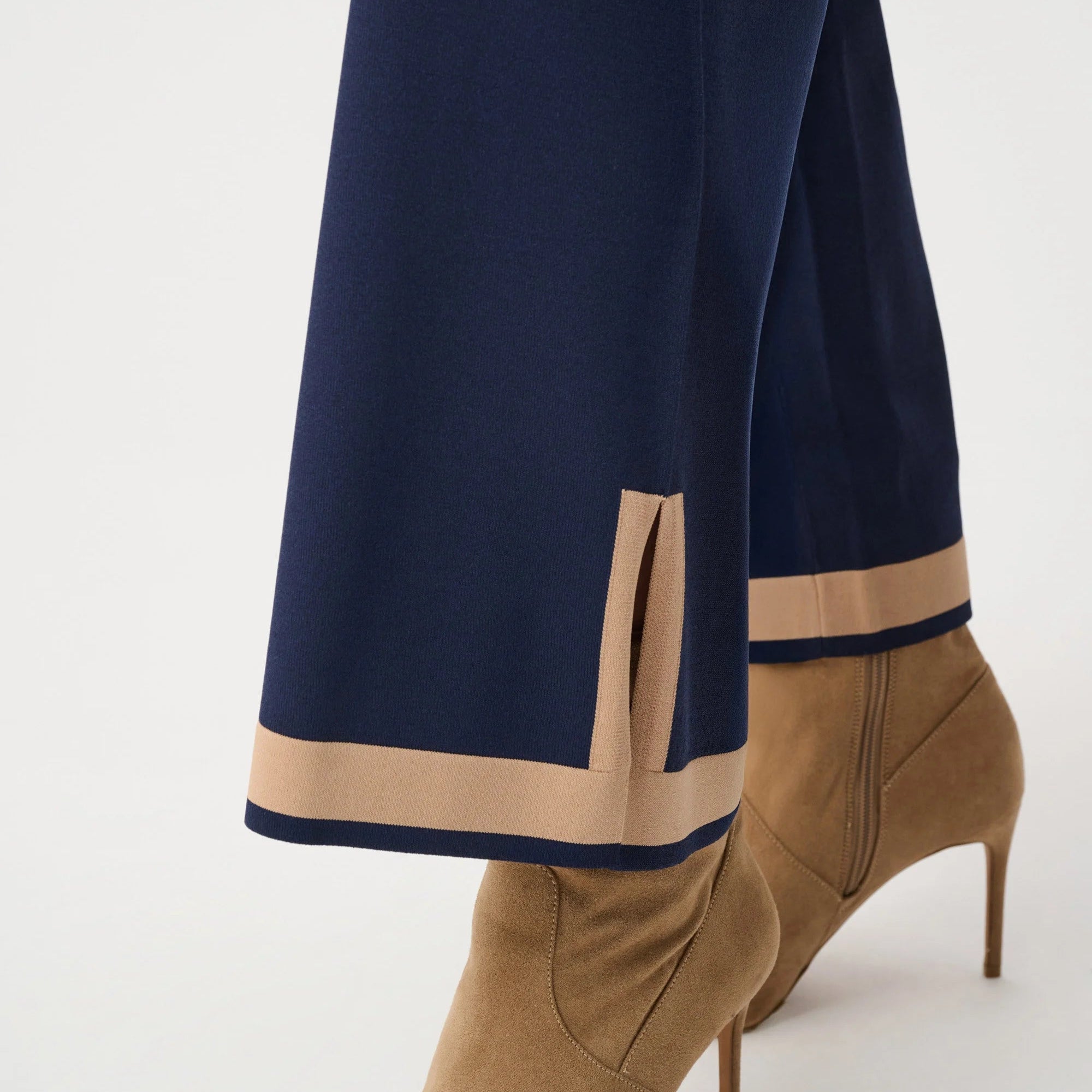 Sweater Knit Colour Block Culotte Pants by Joseph Ribkoff