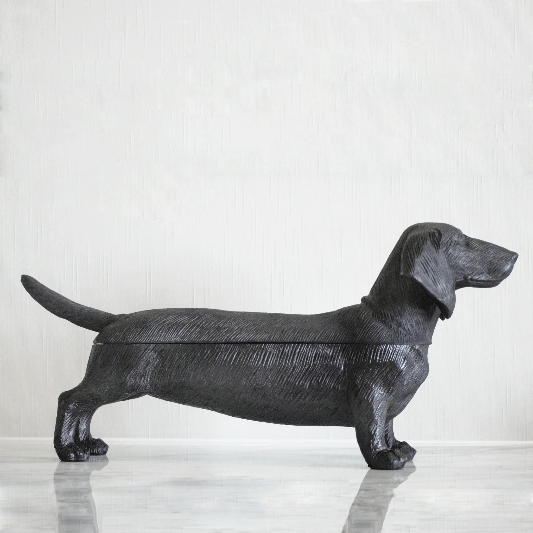 Dachshund secret bowl by White Moose - Black