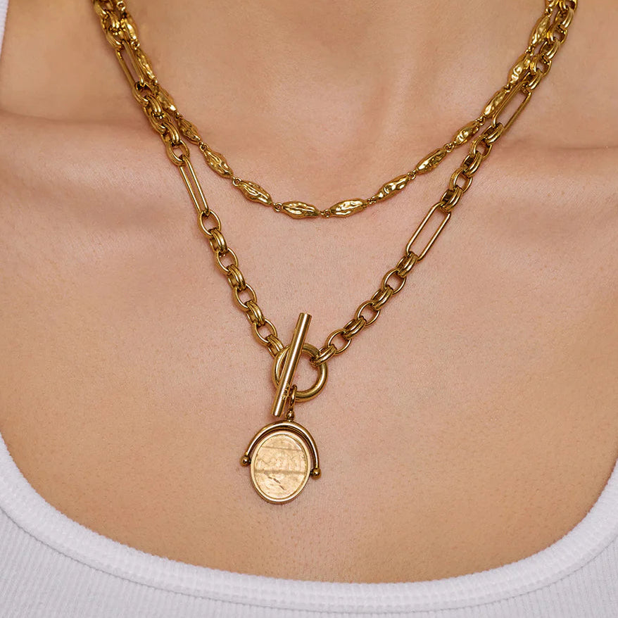 Delilah Spinner Necklace - Rose Quartz by Arms of Eve