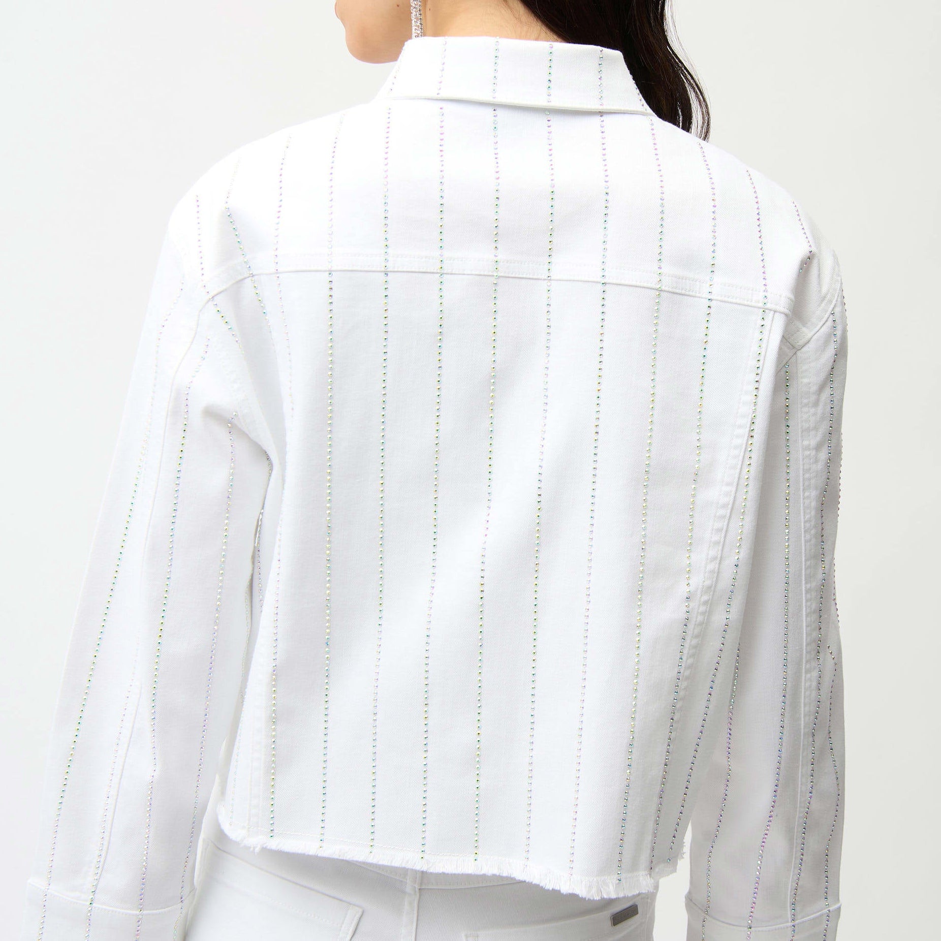 Denim Jacket With Rhinestones by Joseph Ribkoff