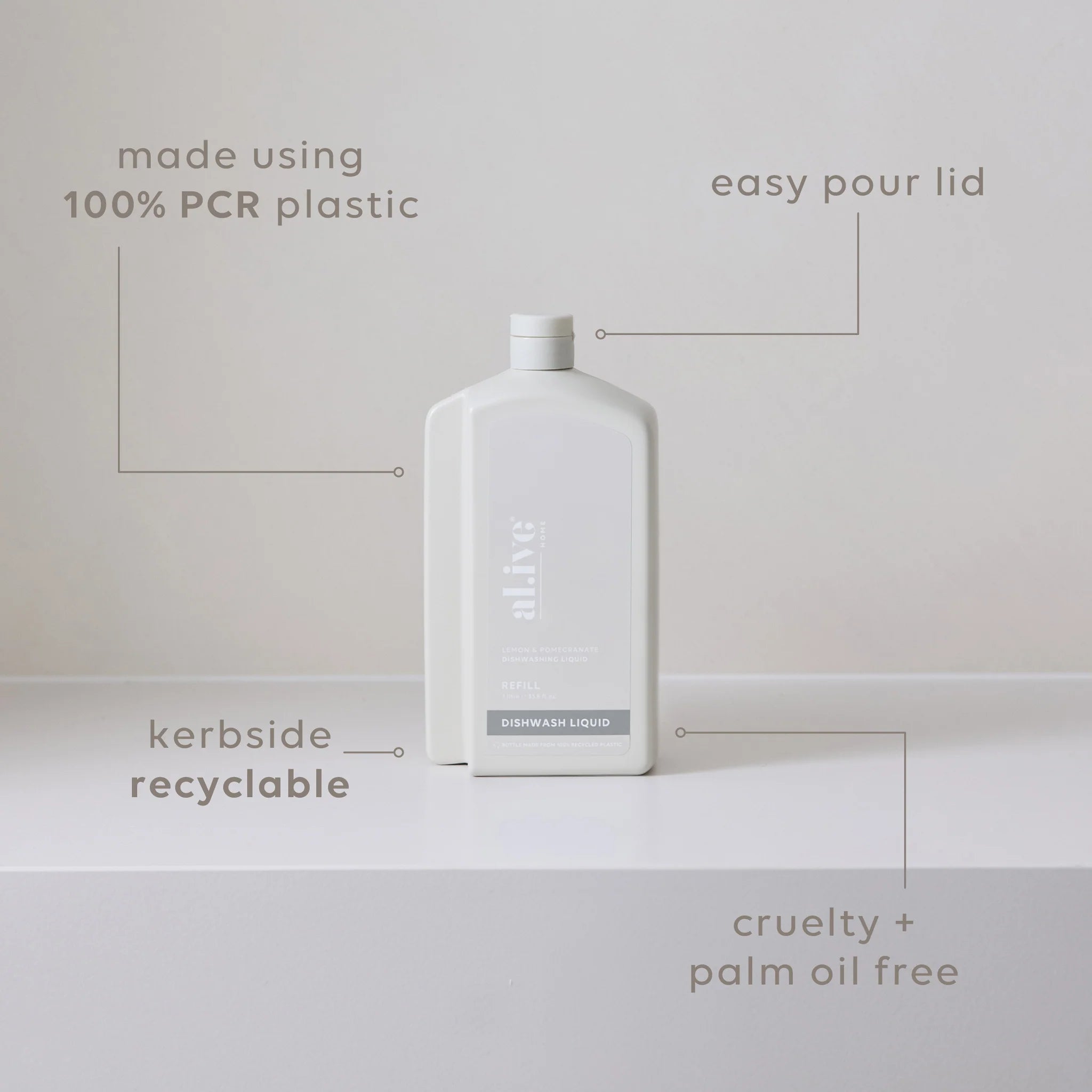 Lemon & Pomegranate dishwash refill by Al.ive
