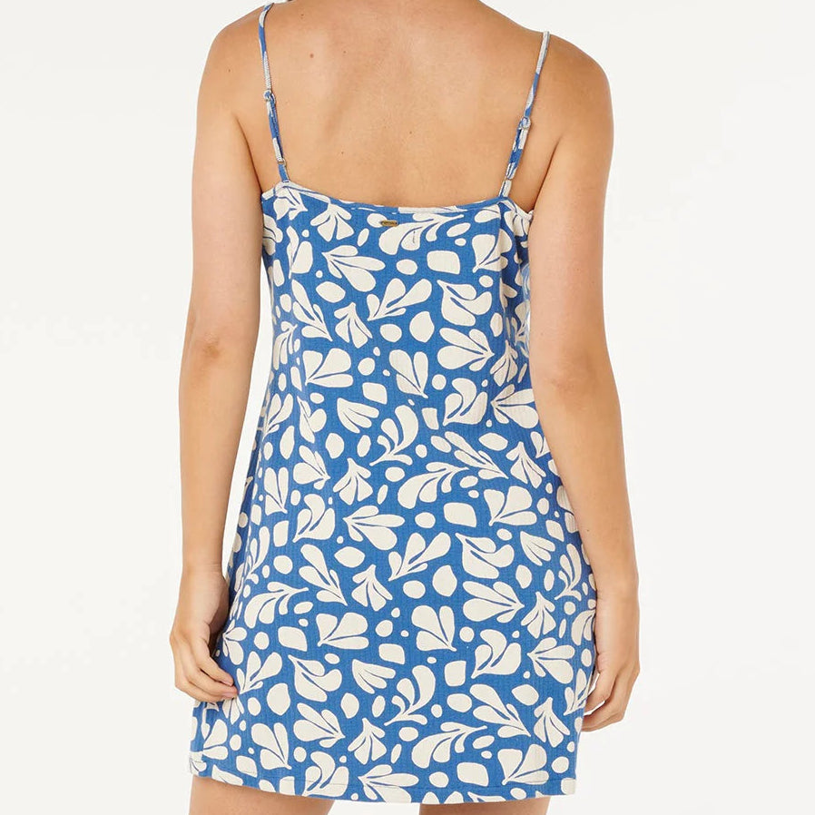 Surf Dreams Printed Rib Mini Dress by Rip Curl - Blue