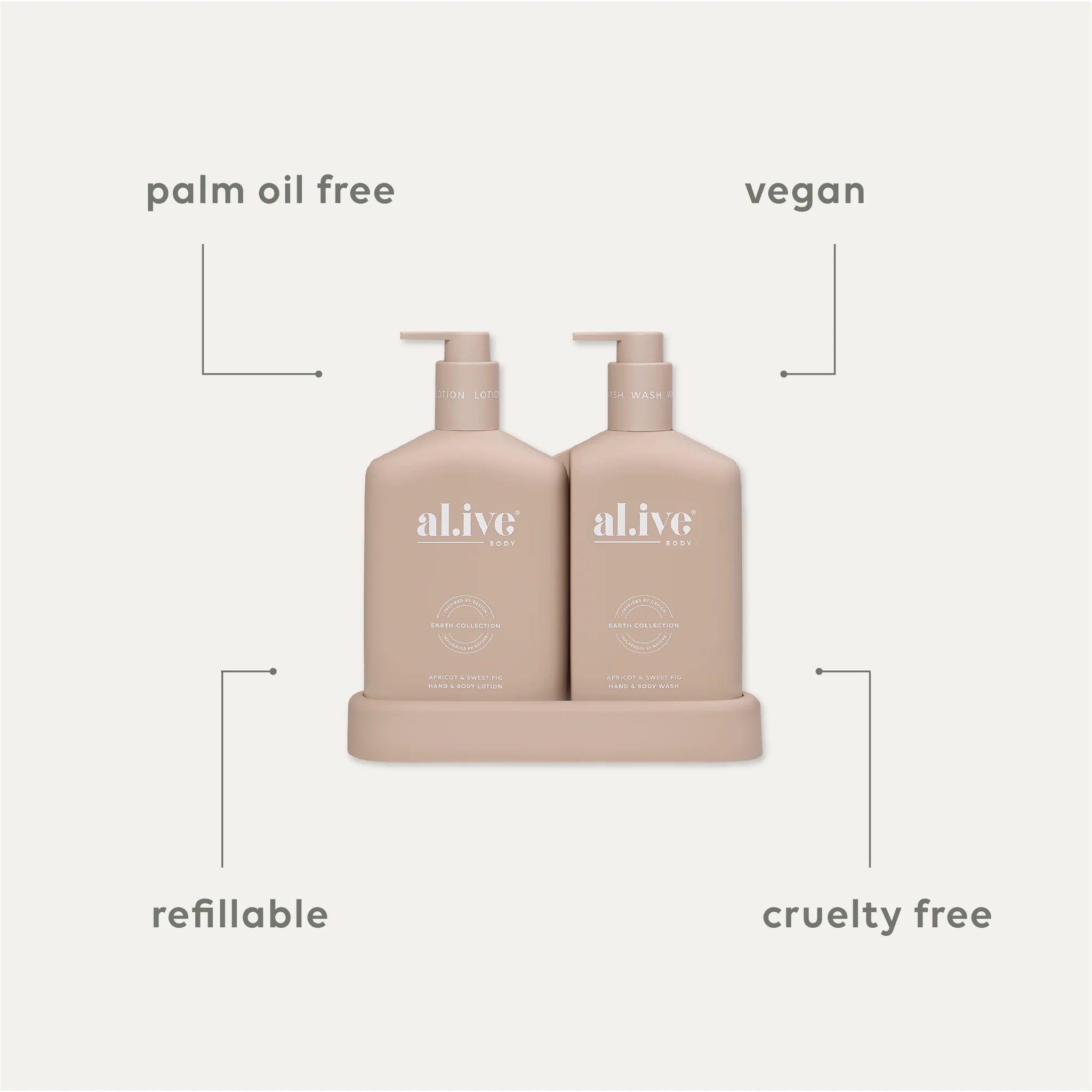 Apricot & Fig bathroom duo by Al.ive