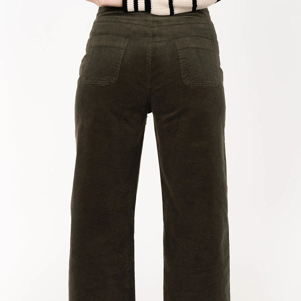 Fleetwood cord pant by Humidity - Khaki and Ink
