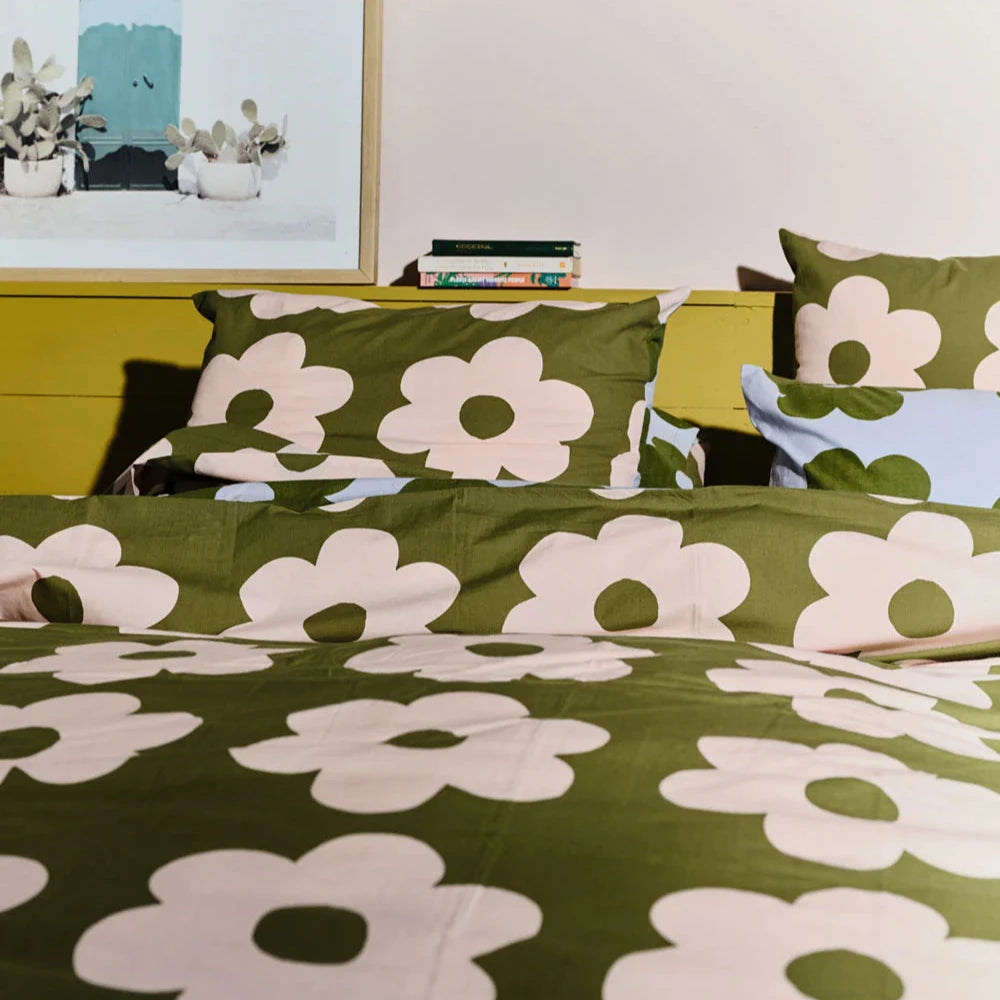 Flowerbed Quilt Cover Queen size by Mosey Me