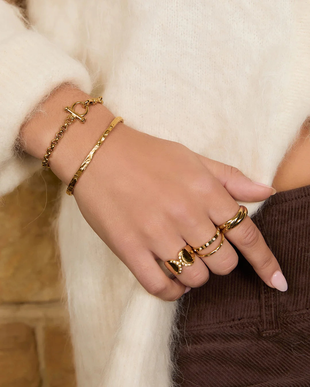 Freddie Gold Bracelet by Arms of Eve