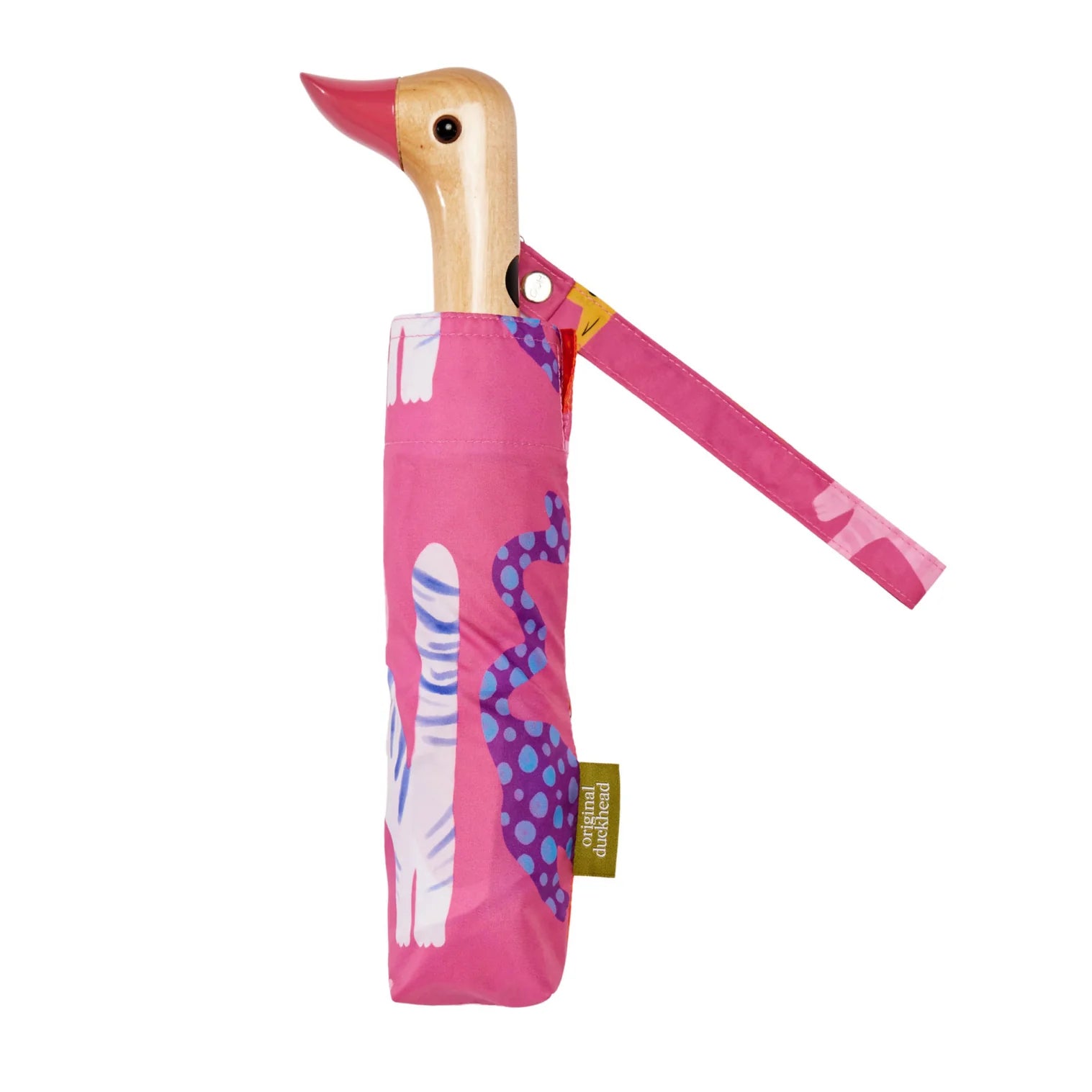 Original Duckhead Duck Umbrella Compact - Arty Cats Fuchsia by Isalbi