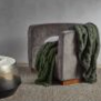 Hamish hand knitted throw by Grand Designs - Forest Green