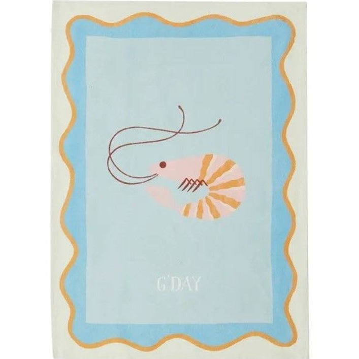 G'day Cotton Tea Towel 50x70cm Blue by Coast to Coast