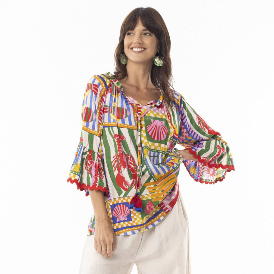 Gia Top Frill Sleeve by Orientique