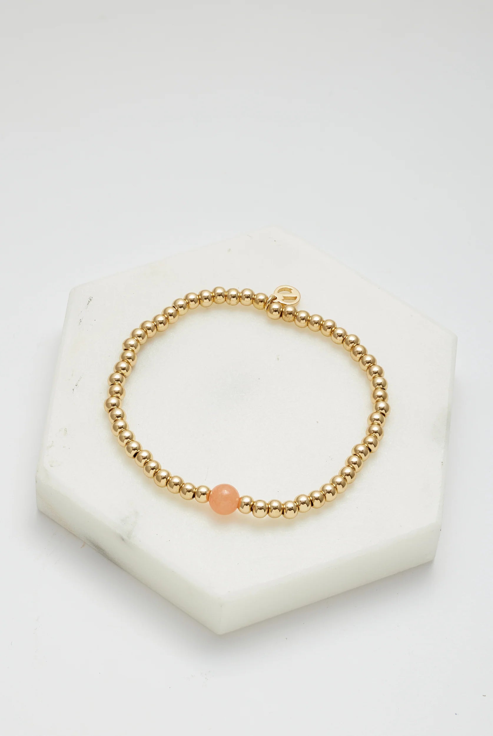 Gold Bead Bracelet by Zafino - Blush