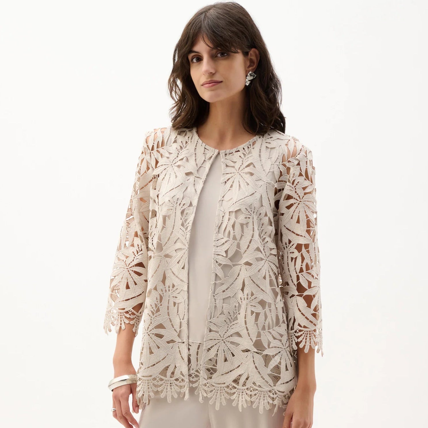 Guipure Lace Straight Cover-Up by Joseph Ribkoff