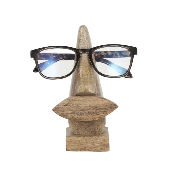 Hers Wood Glasses Holder 8x17cm Natural by Coast to Coast