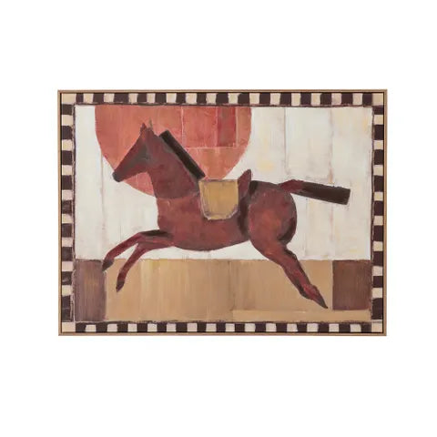 Giddyup Ash Frame Oil Painting 80x60cm by Coast to Coast