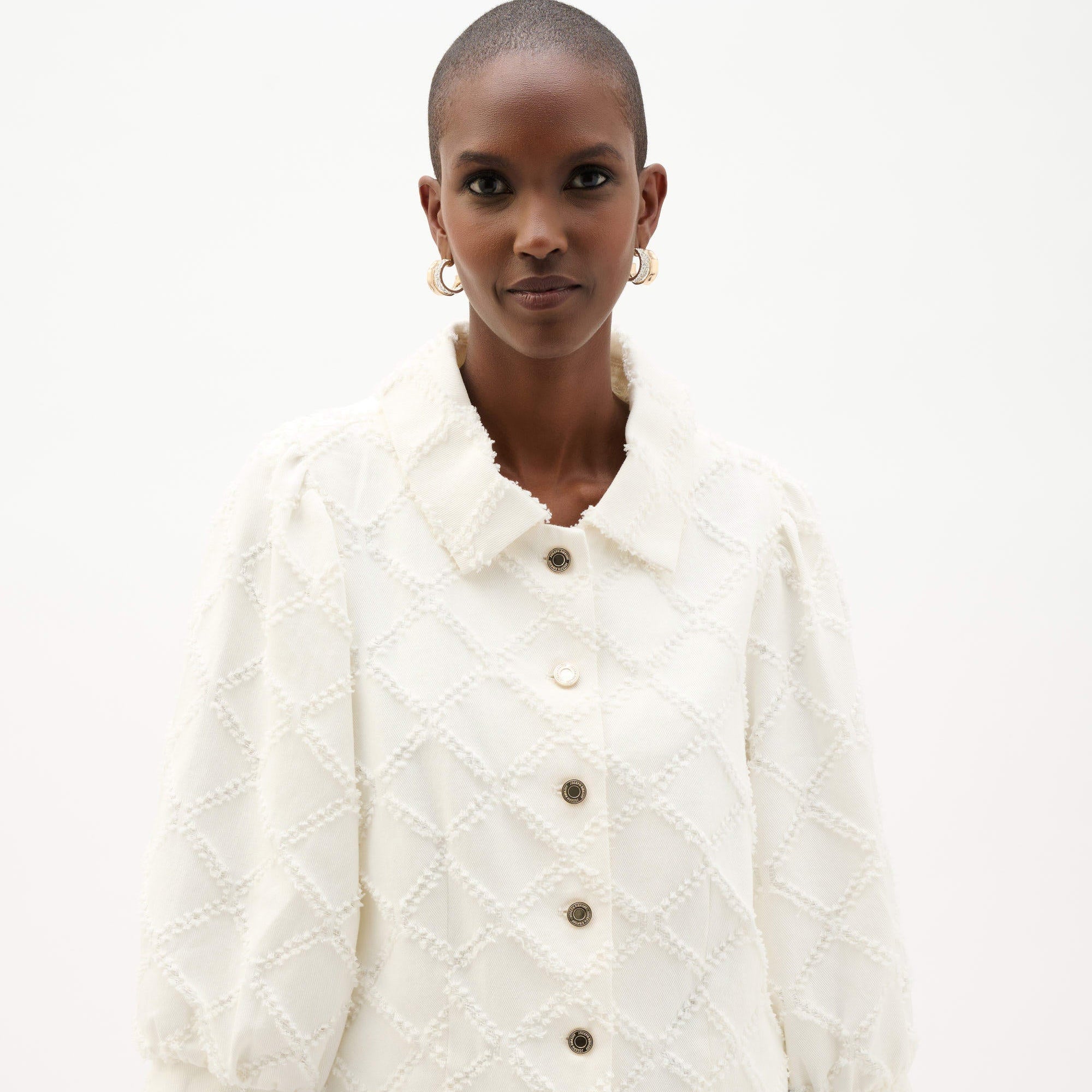 Cotton Twill Jacket With Balloon Sleeves by Joseph ribkoff