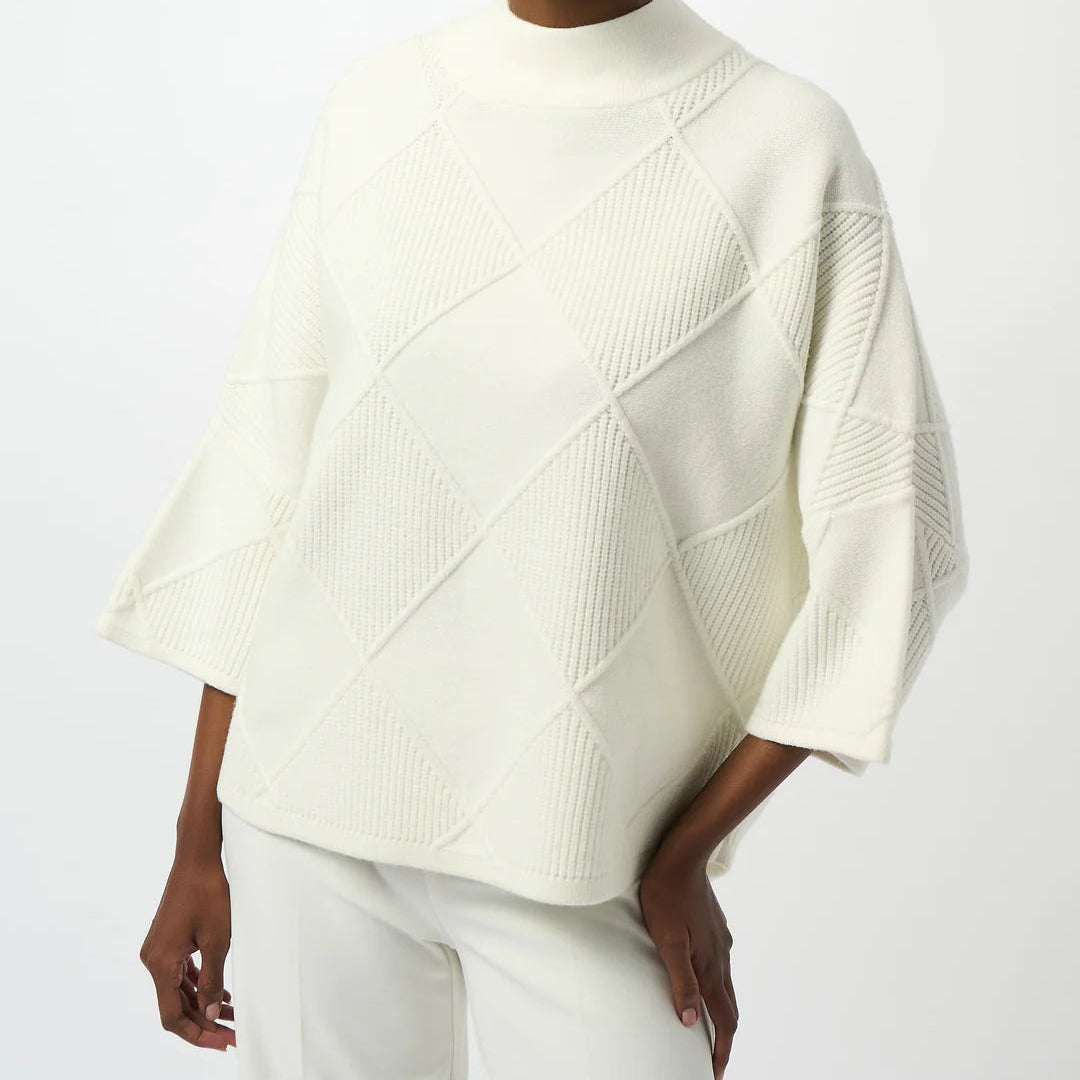 Textured Sweater Knit Mock Neck Pullover by Joseph Ribkoff