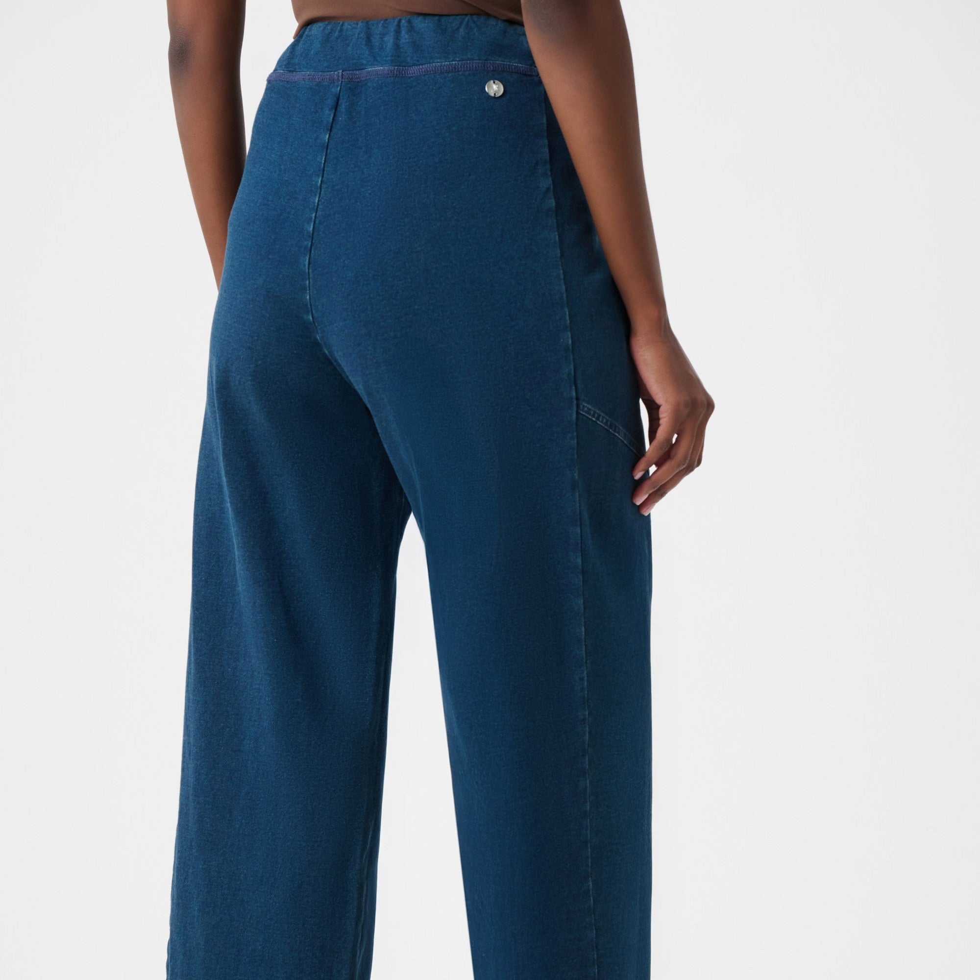 Knit Denim Culotte Pull-On Pants by Joseph Ribkoff