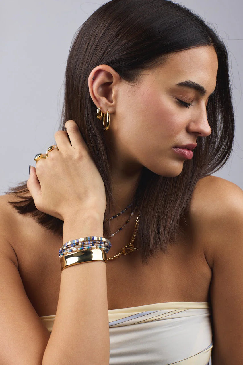 Kendall Hoop Medium by Zafino- Silver