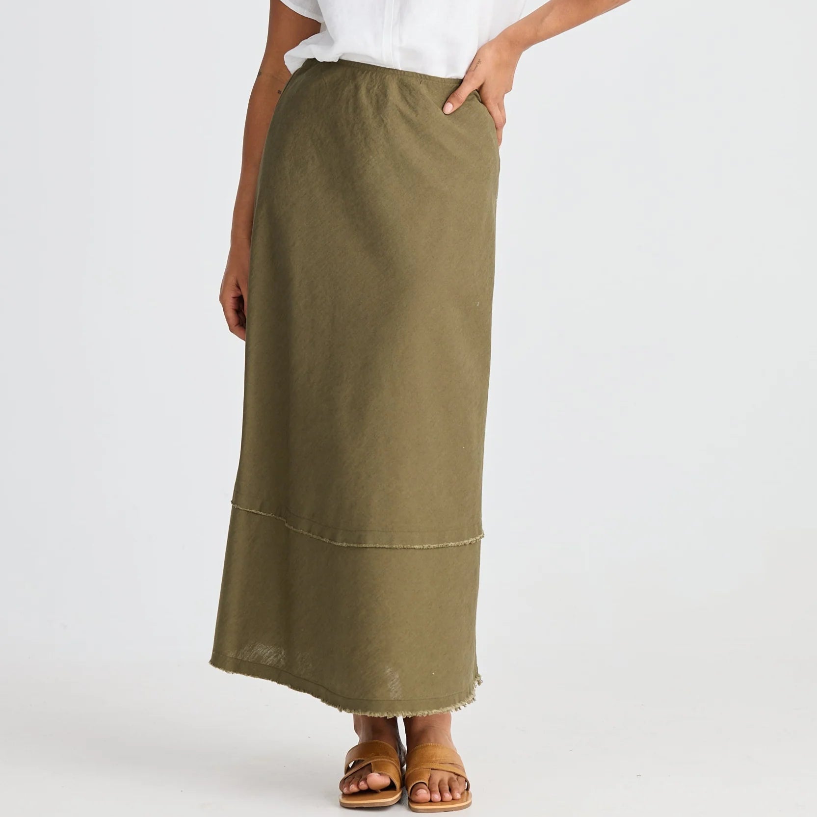 Pisa Skirt by The Shanty - Khaki