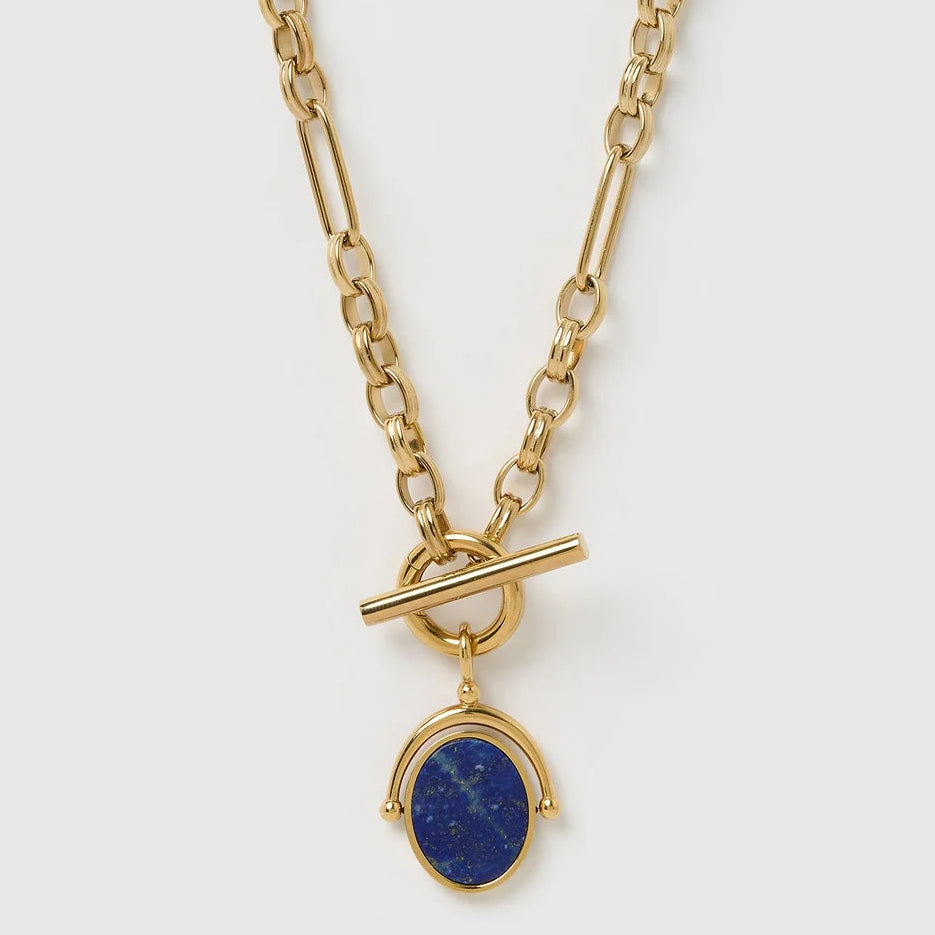Delilah Spinner Necklace by Arms of Eve - Lapis Lazuli