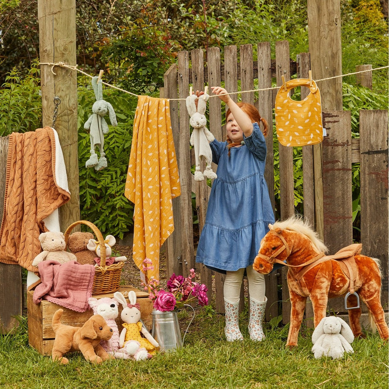 Large Standing Horse by Jiggle and Giggle - Brown