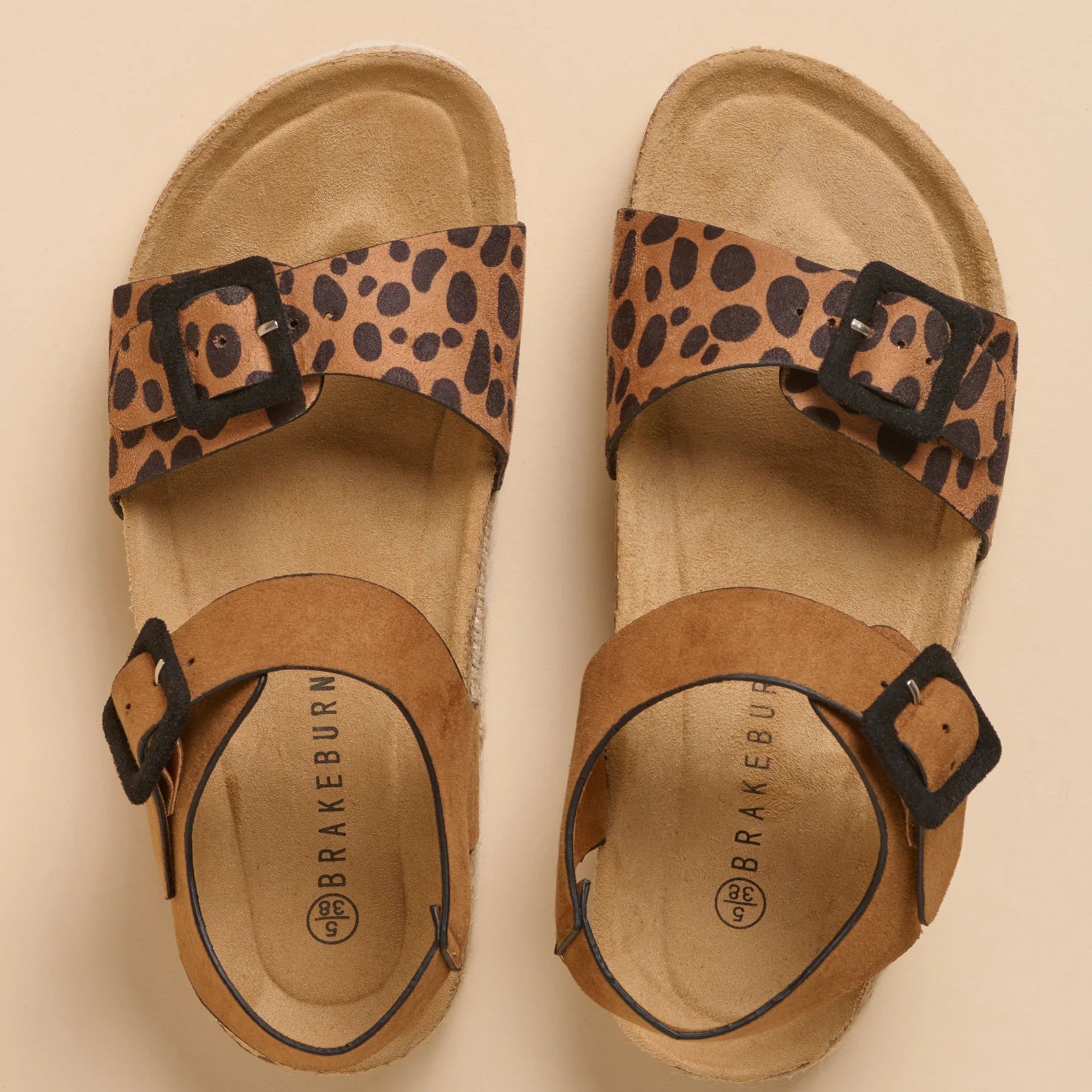 Leopard Spot Ankle Strap Sandal by Brakeburn