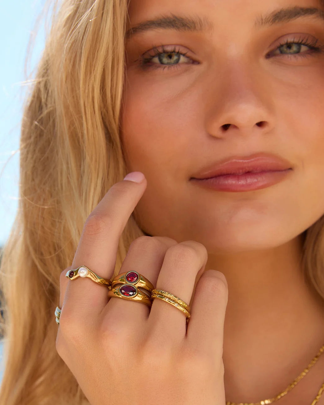 Mali Gold Ring by Arms of Eve - Ruby