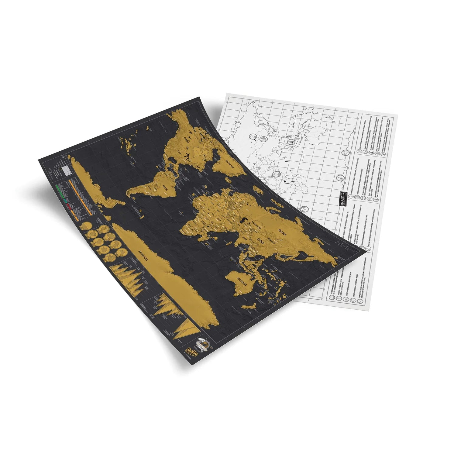 Luckies Scratch Map Deluxe Travel Edition by Isalbi